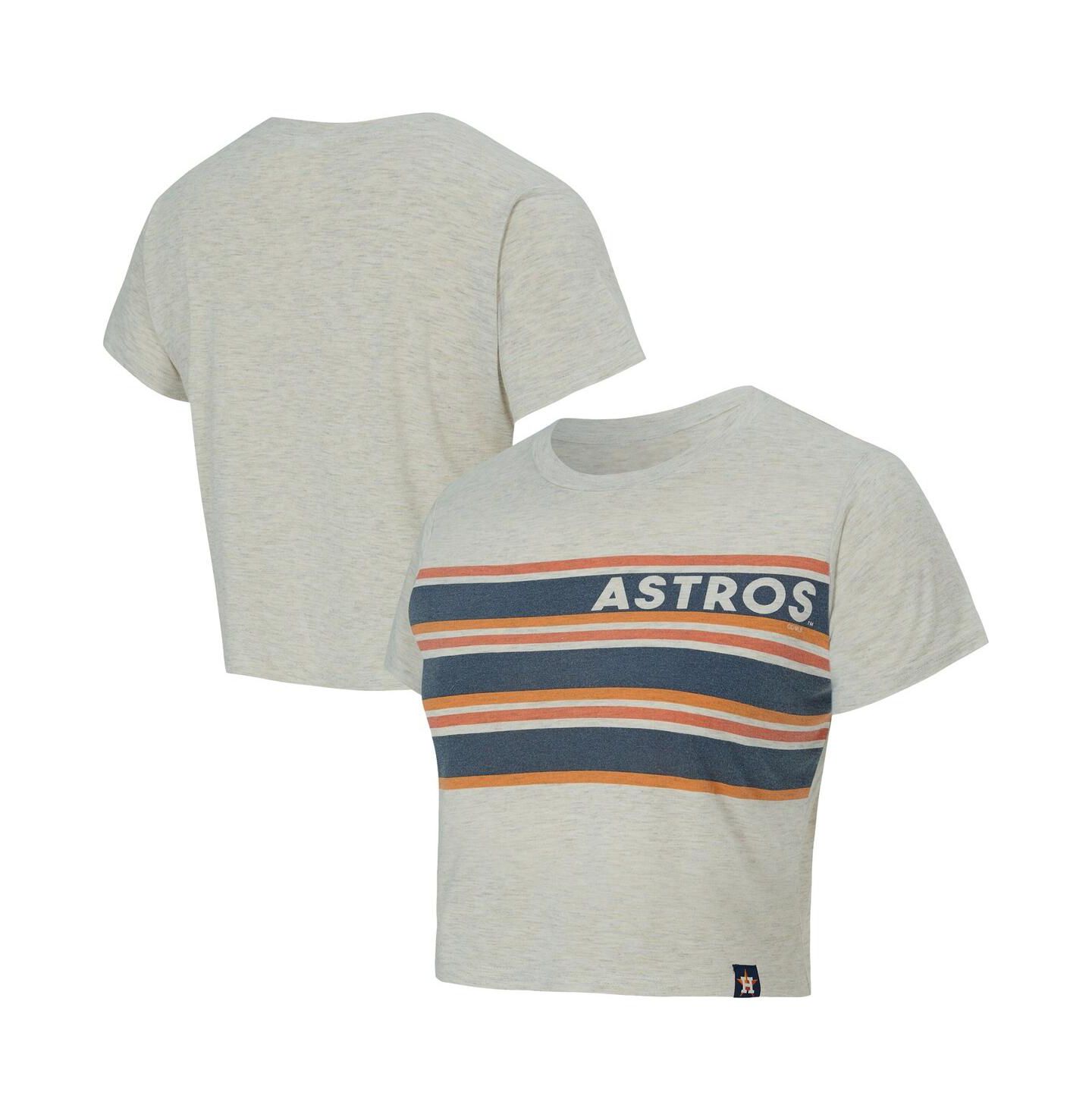 Женская футболка Concepts Sport Cream Houston Astros Birch Cropped — фото 1