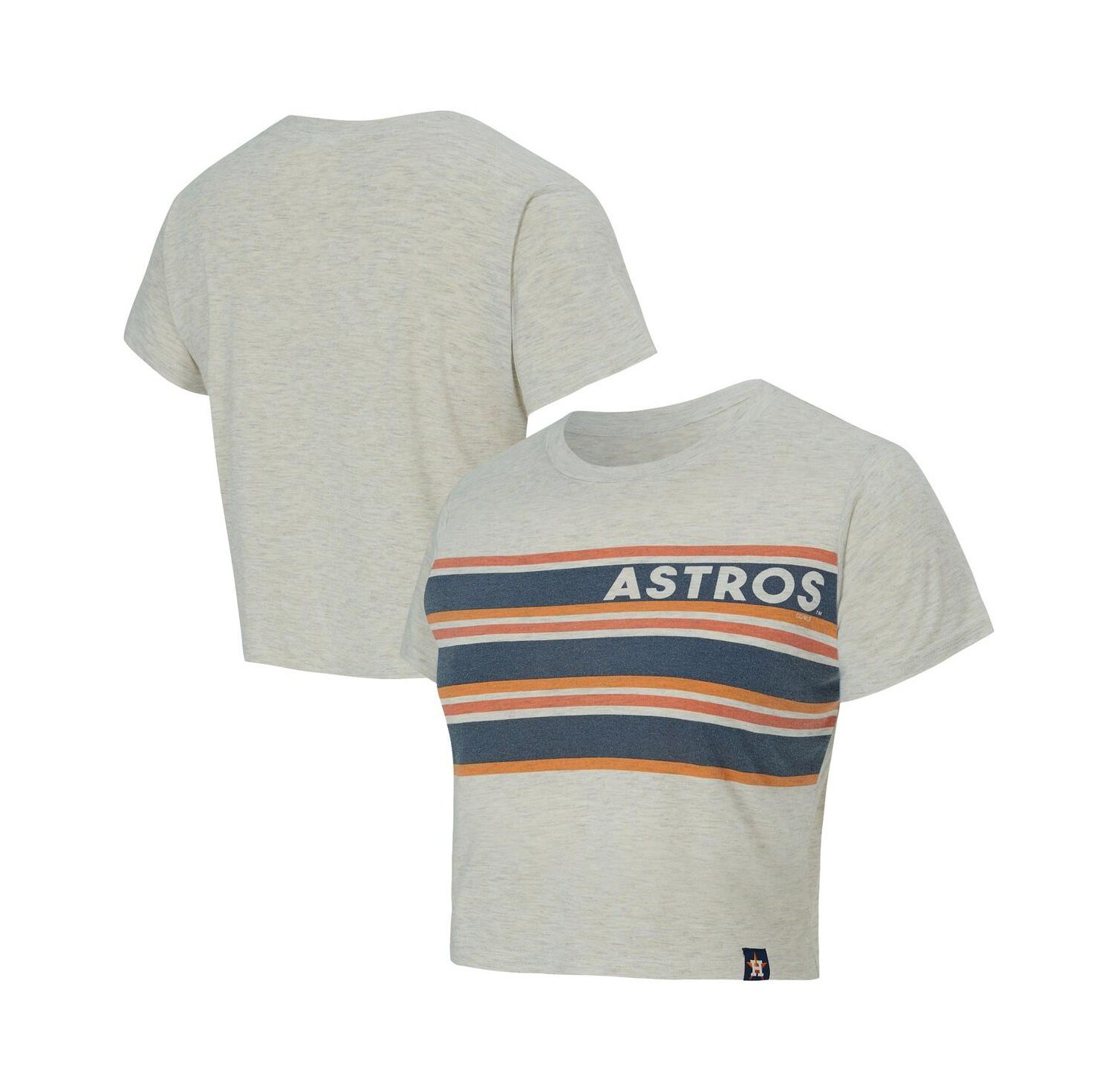 Women's Cream Houston Astros Birch Cropped T-Shirt