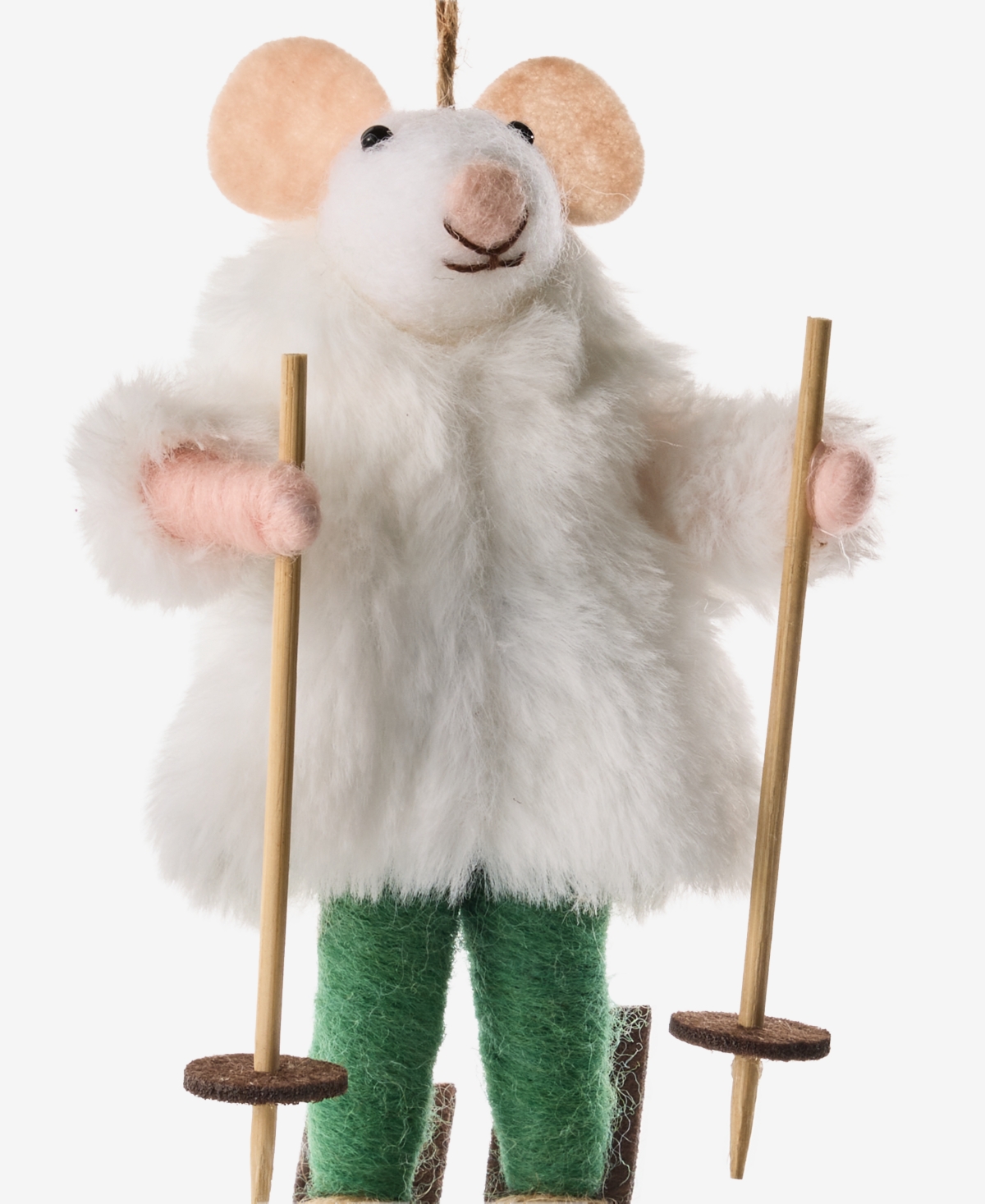 Holiday Lane Cozy Cabin Felt Ski Mouse Ornament, Macy's Exclusive