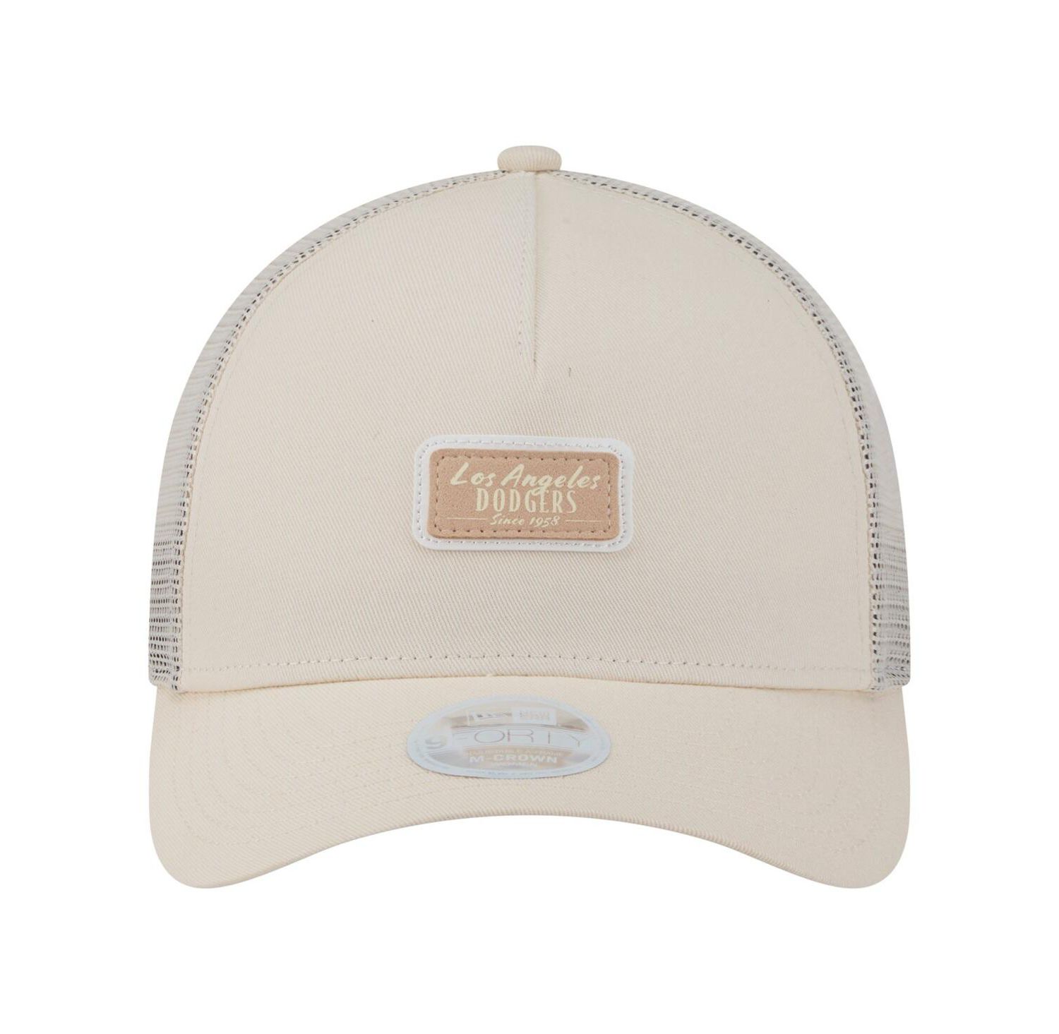 Women's Light Beige Los Angeles Dodgers Tonal Patch 9FORTY M-Crown A-Frame Trucker Adjustable Hat