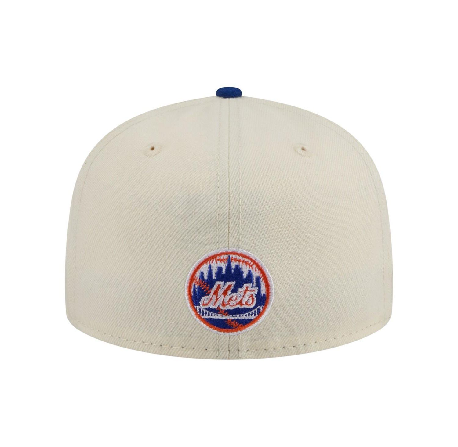 Men's Cream New York Mets Two-Tone Stitch 59FIFTY Fitted Hat