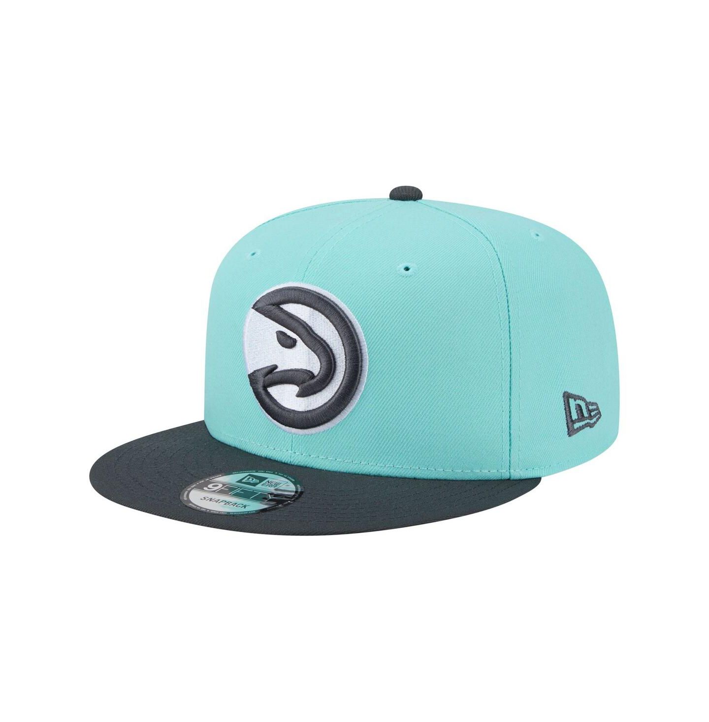 Мужские головные уборы New Era Turquoise/Charcoal Atlanta Hawks Color Pack Two-Tone 9FIFTY Snapback Hat — фото 1