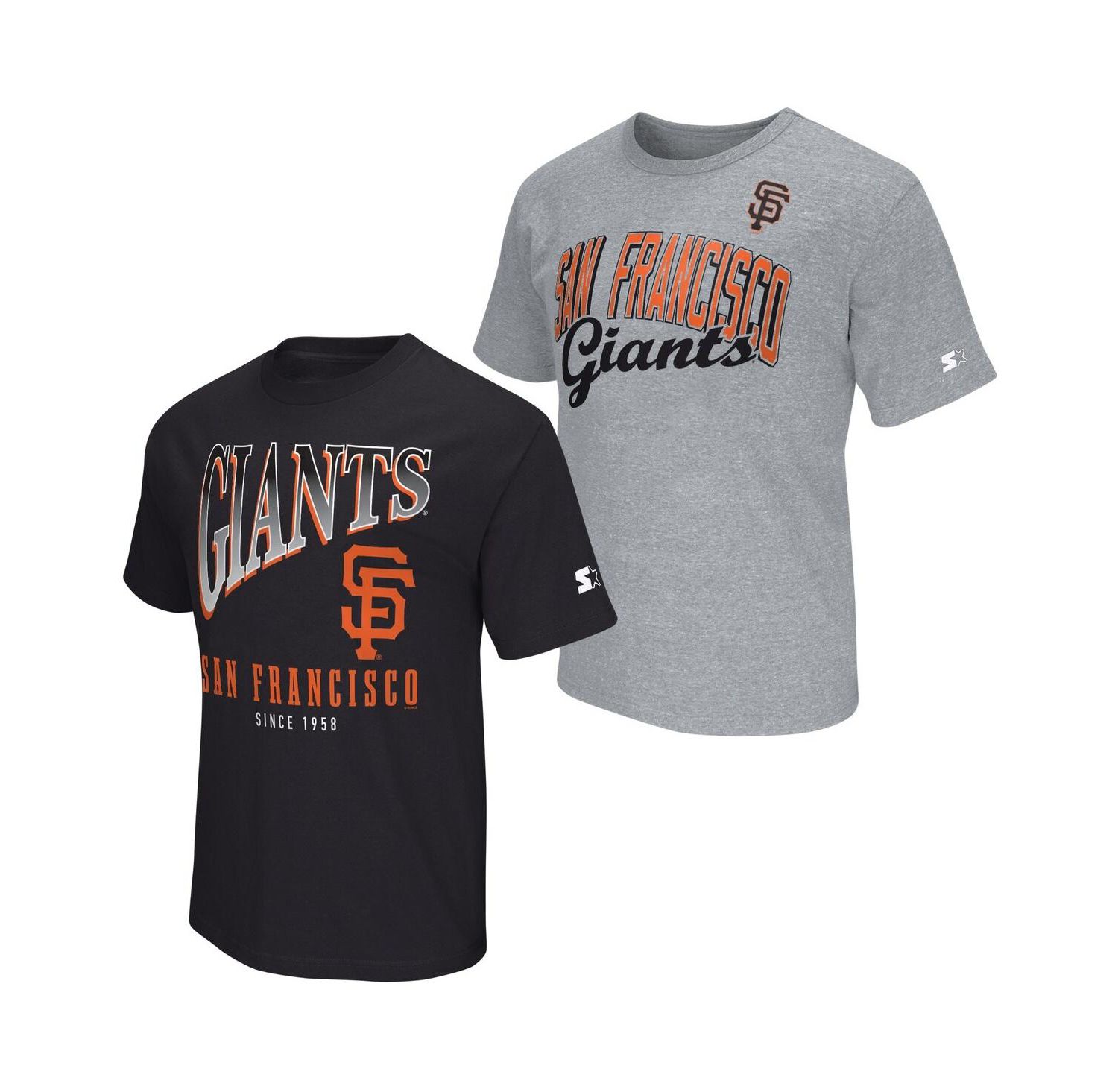 Men's Black/Heather Gray San Francisco Giants Two-Pack T-Shirt Set