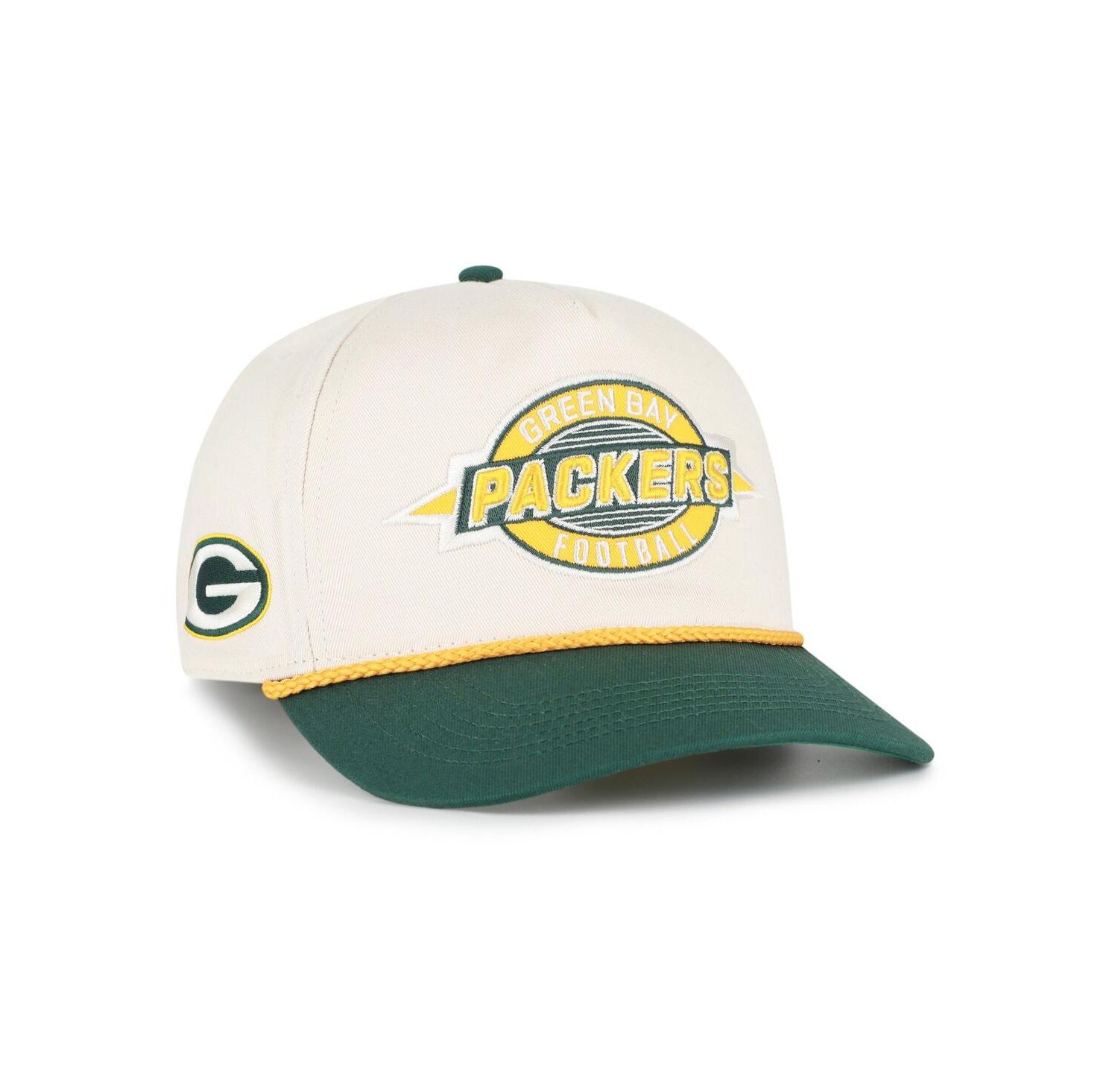 Men's Natural Green Bay Packers Frame Out Two Tone Hitch Adjustable Hat