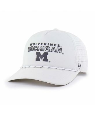 Men's White Michigan Wolverines Forward Vent Hitch Rope Adjustable Hat