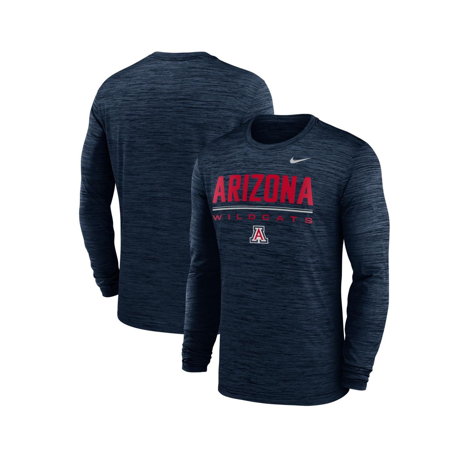 Men's Navy Arizona Wildcats Sideline Velocity Dri-FIT Long Sleeve T-Shirt