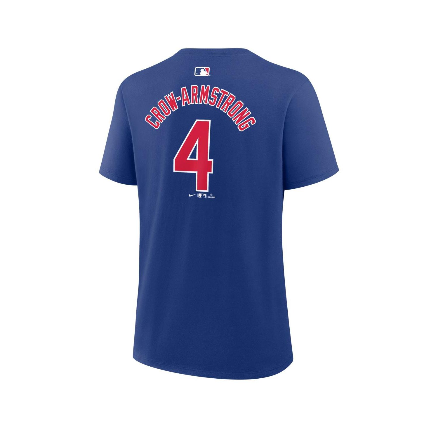 Women's Pete Crow-Armstrong Royal Chicago Cubs Name and Number T-Shirt