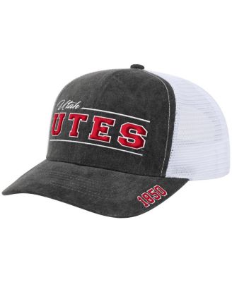 Men's and Women's Gray Utah Utes Billy 2400 Adjustable Trucker Hat