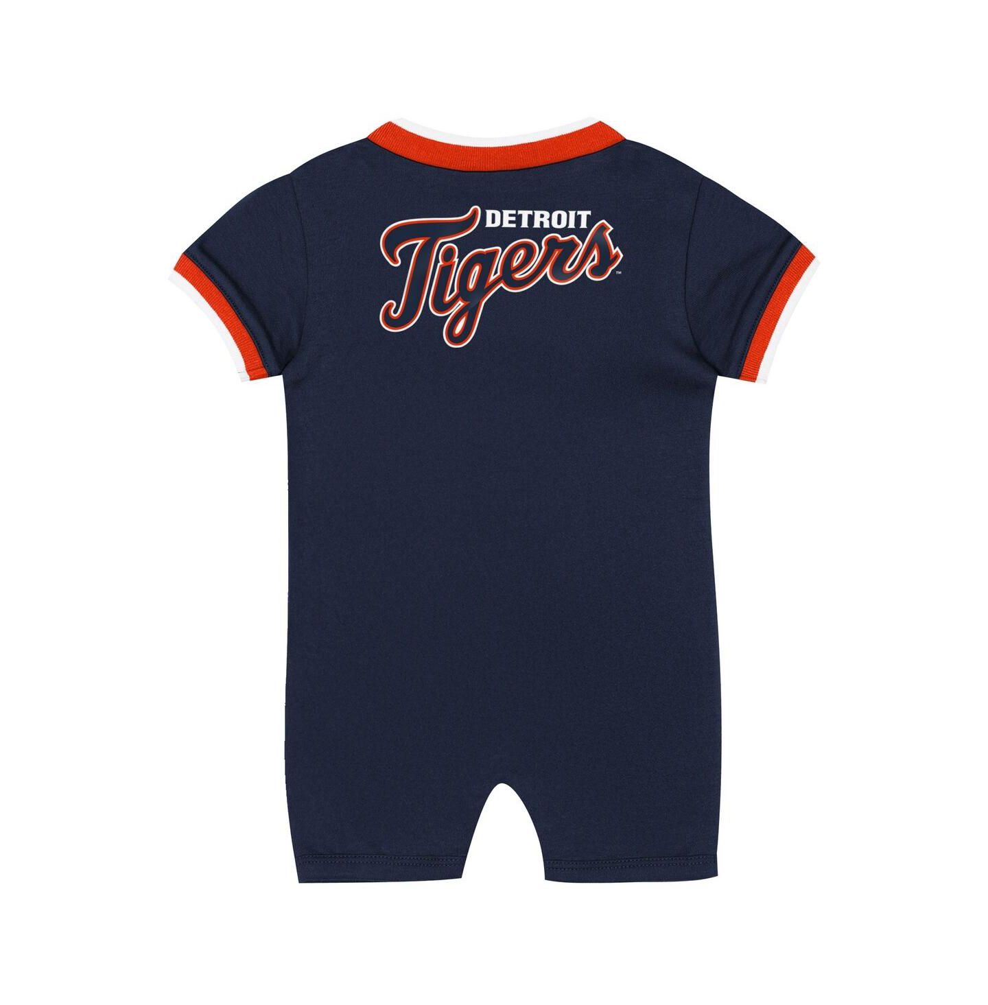 Комбинезон Outerstuff Navy Detroit Tigers Pinch Coverall для малышей — фото 3