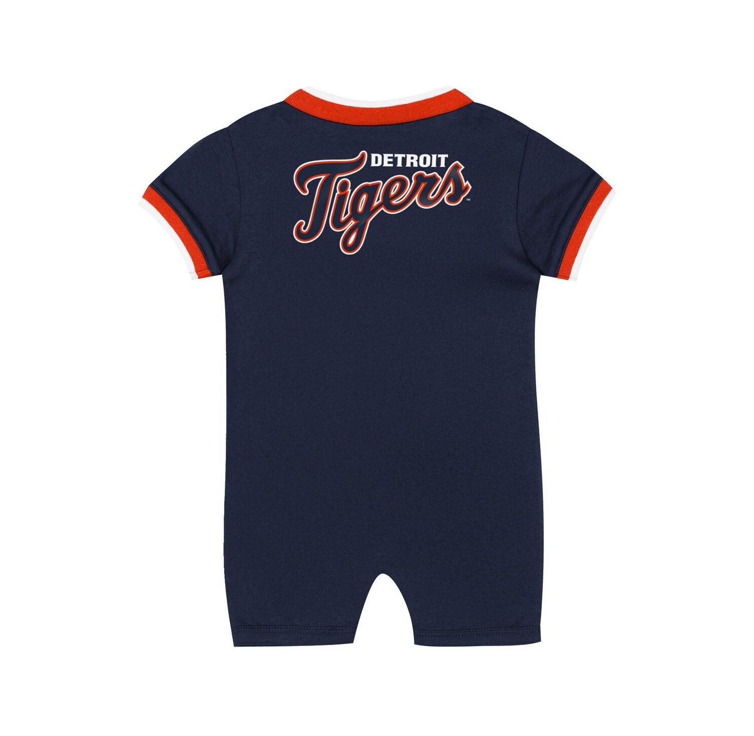 Baby Boys and Girls Navy Detroit Tigers Pinch Coverall