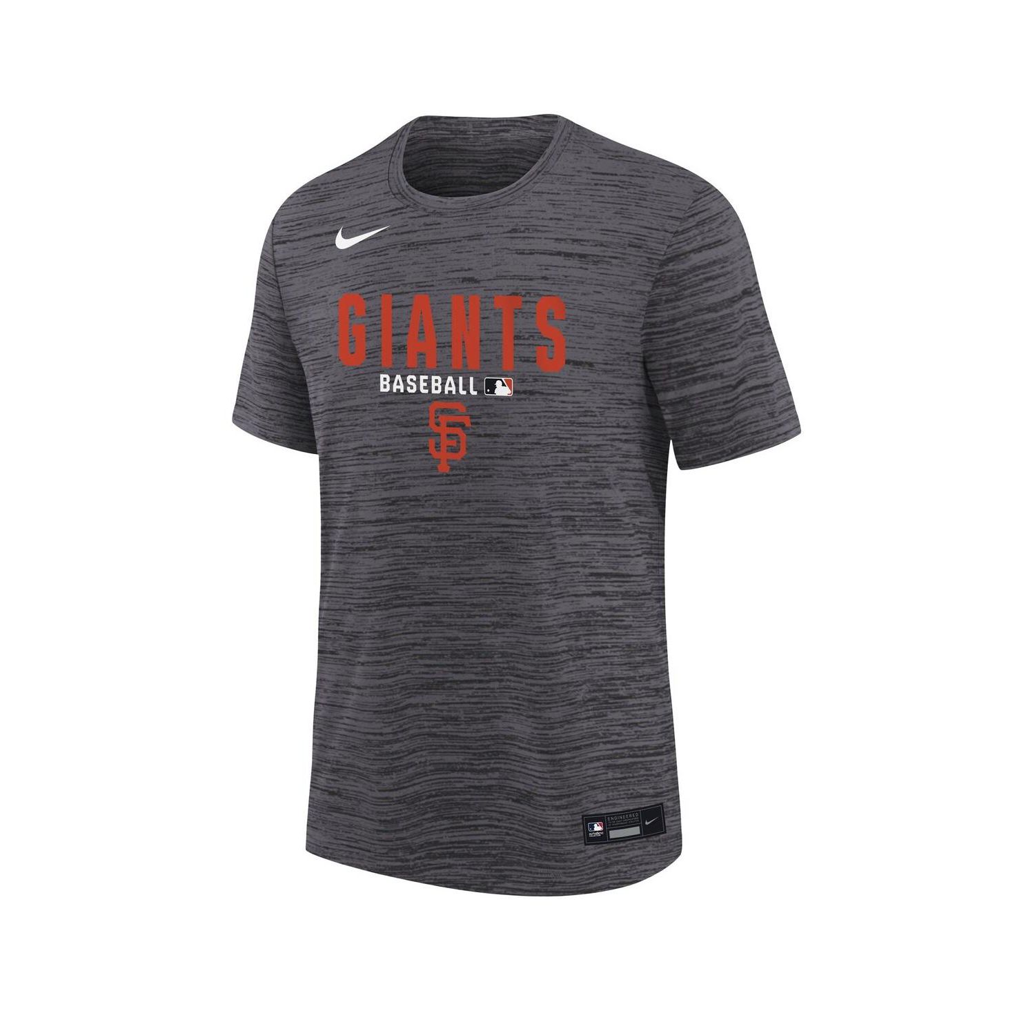 Big Boys and Girls Black San Francisco Giants Authentic Collection Velocity Dri-FIT T-Shirt
