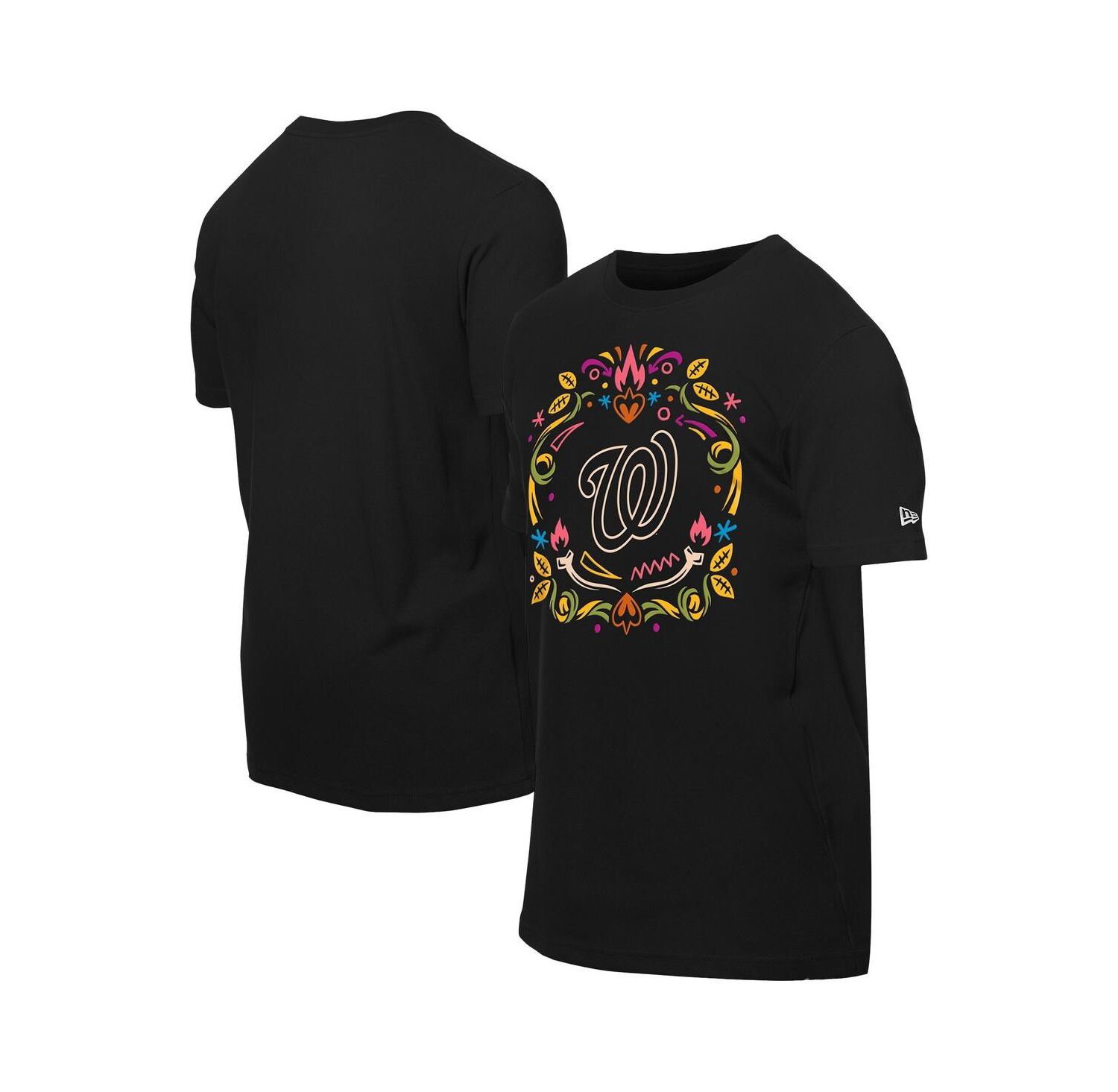 Men's Black Washington Nationals Día De Los Muertos T-Shirt