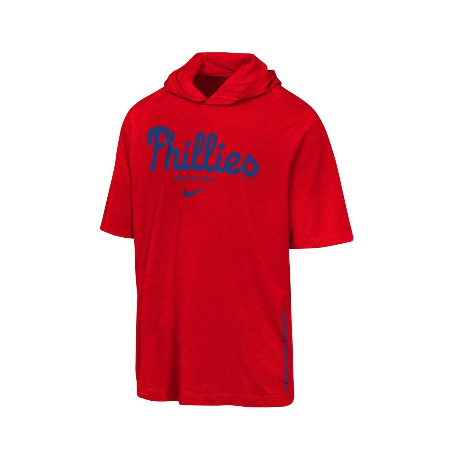 Детская футболка Nike Red Philadelphia Phillies Dri-FIT Hooded — фото 2