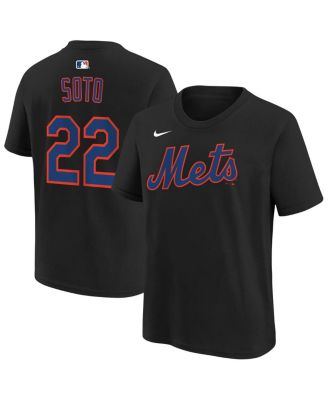 Big Boys and Girls Juan Soto Black New York Mets Name & Number T-Shirt