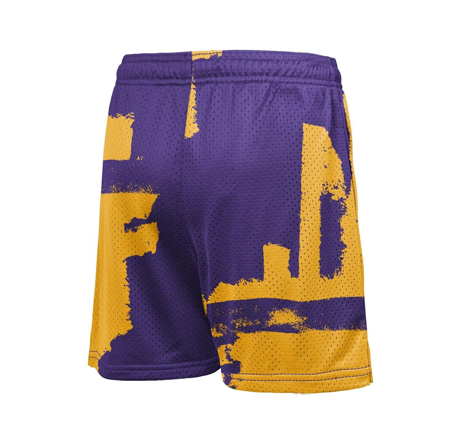 Big Boys and Girls Purple Los Angeles Lakers Courtside Pro Shot Dri-FIT Mesh Practice Shorts