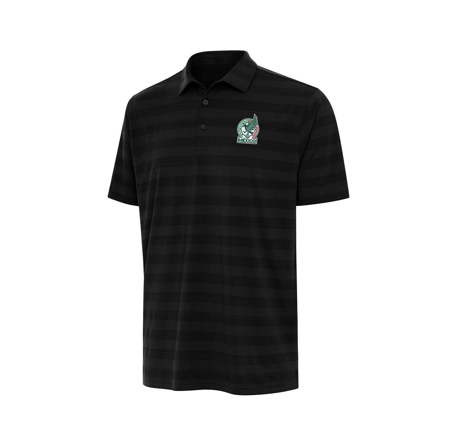 Men's Black Mexico National Team Channel Polo Shirt