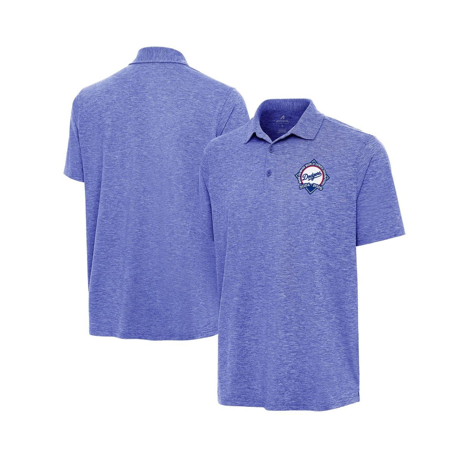 Men's Heather Royal Los Angeles Dodgers Back-to-Back World Series Champions Par 3 Polo Shirt