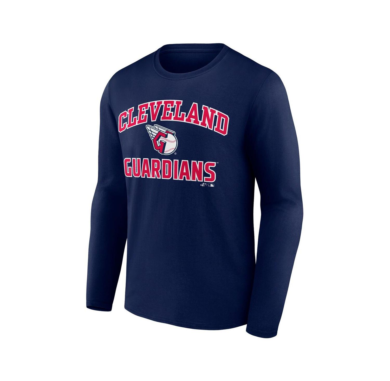 Men's Navy Cleveland Guardians Heart & Soul Long Sleeve T-Shirt