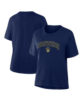 Women's Navy Milwaukee Brewers Lockup Legacy T-Shirt