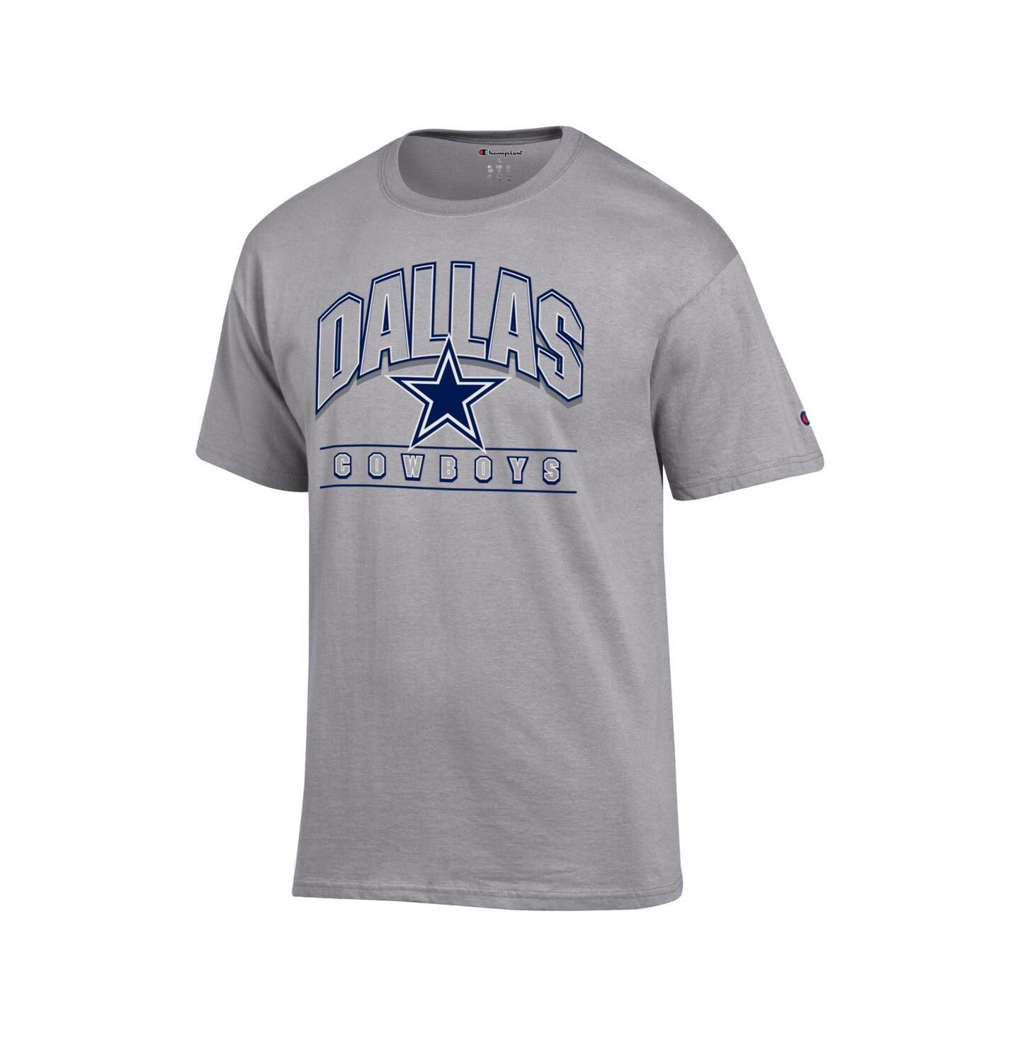 Мужская футболка Champion Heather Gray Dallas Cowboys Football — фото 2