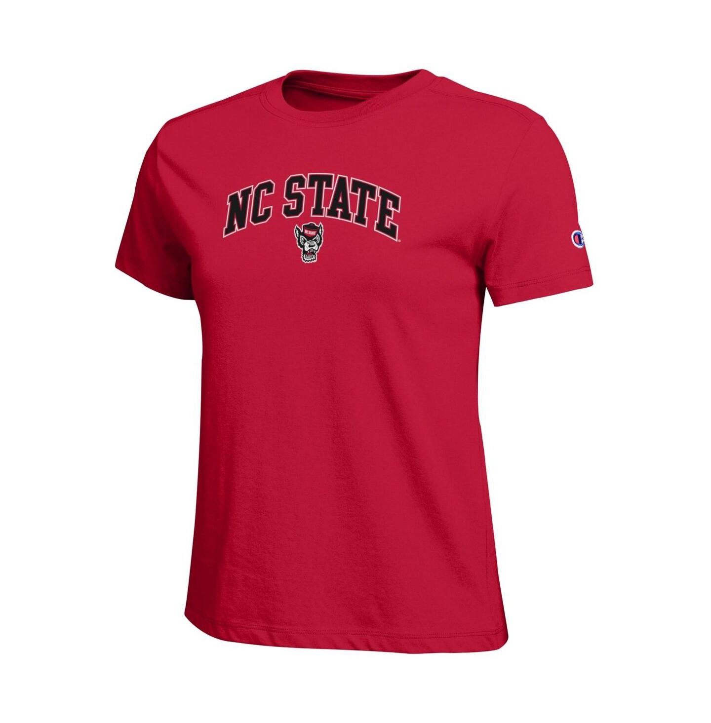 Женская футболка Champion Red NC State Wolfpack Arched Over Logo — фото 2