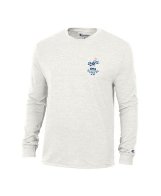 Men's White Los Angeles Dodgers Cooperstown Winning Tradition Tri-Blend Long Sleeve T-Shirt