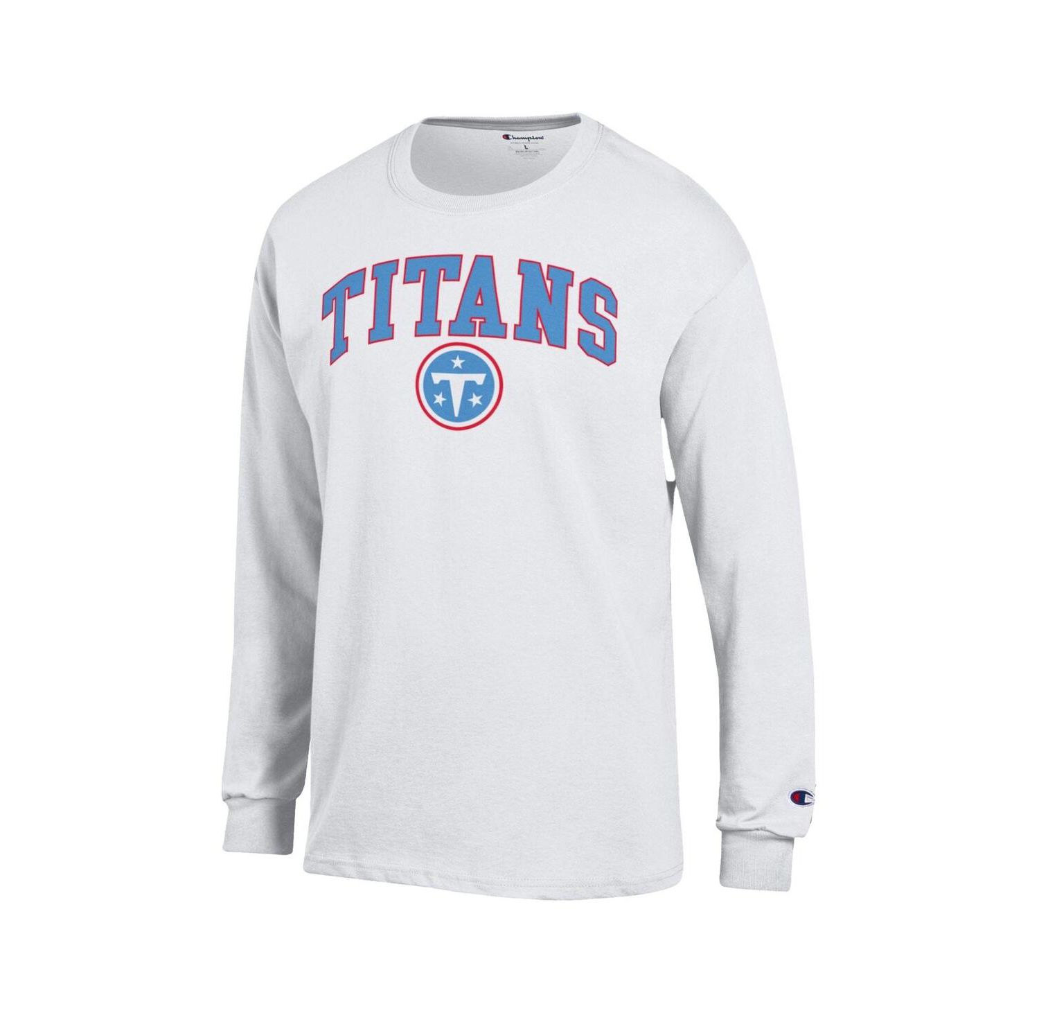 Men's White Tennessee Titans Arch Over Logo Long Sleeve T-Shirt