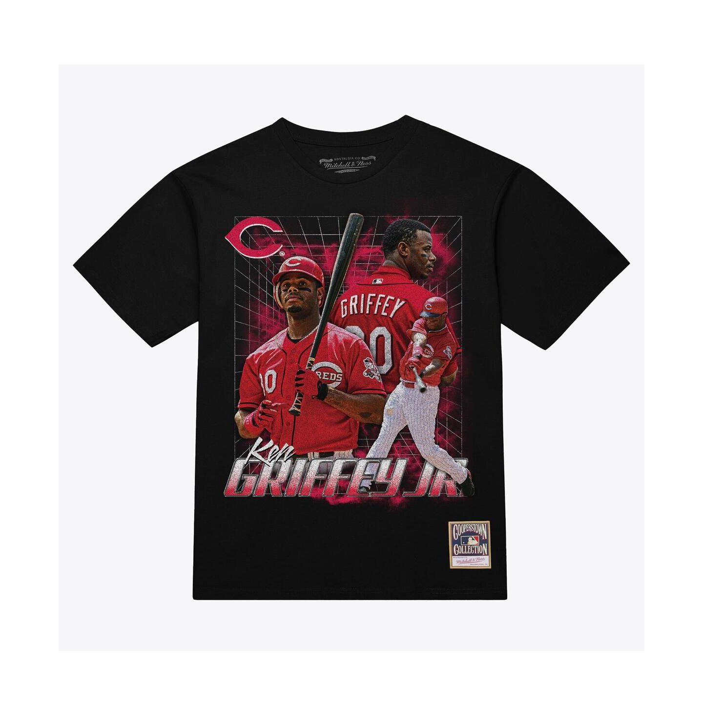 Мужская футболка Mitchell & Ness Ken Griffey Jr. Black Cincinnati Reds Legendary Collage Player — фото 1