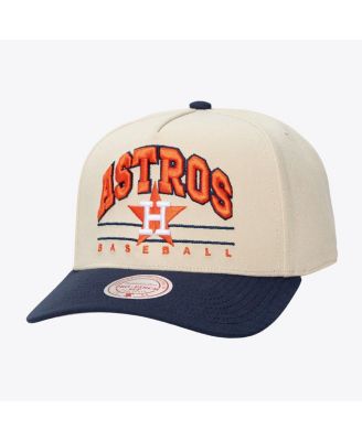 Men's and Women's Cream Houston Astros Retro Arch Pro Pinch Snapback Hat