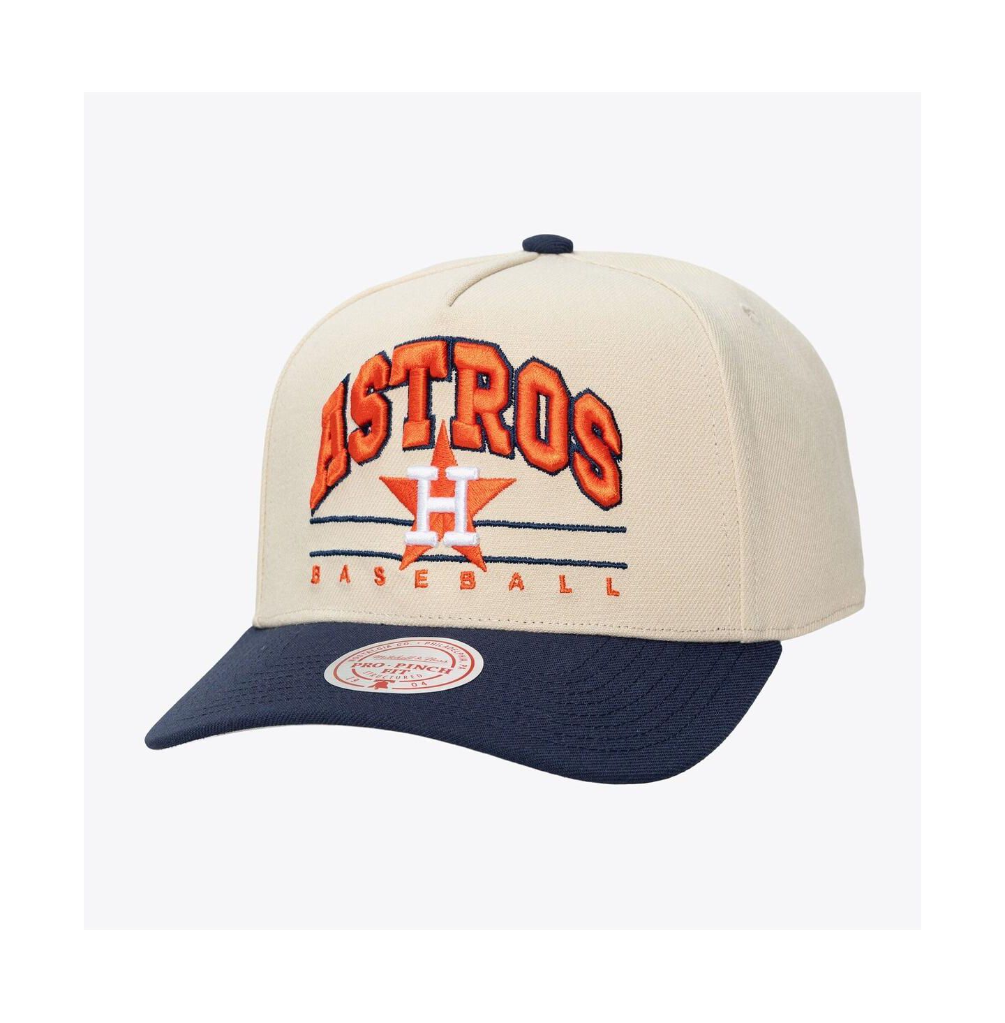 Кепка Mitchell & Ness Cream Houston Astros Retro Arch Pro Pinch Snapback Hat — фото 1