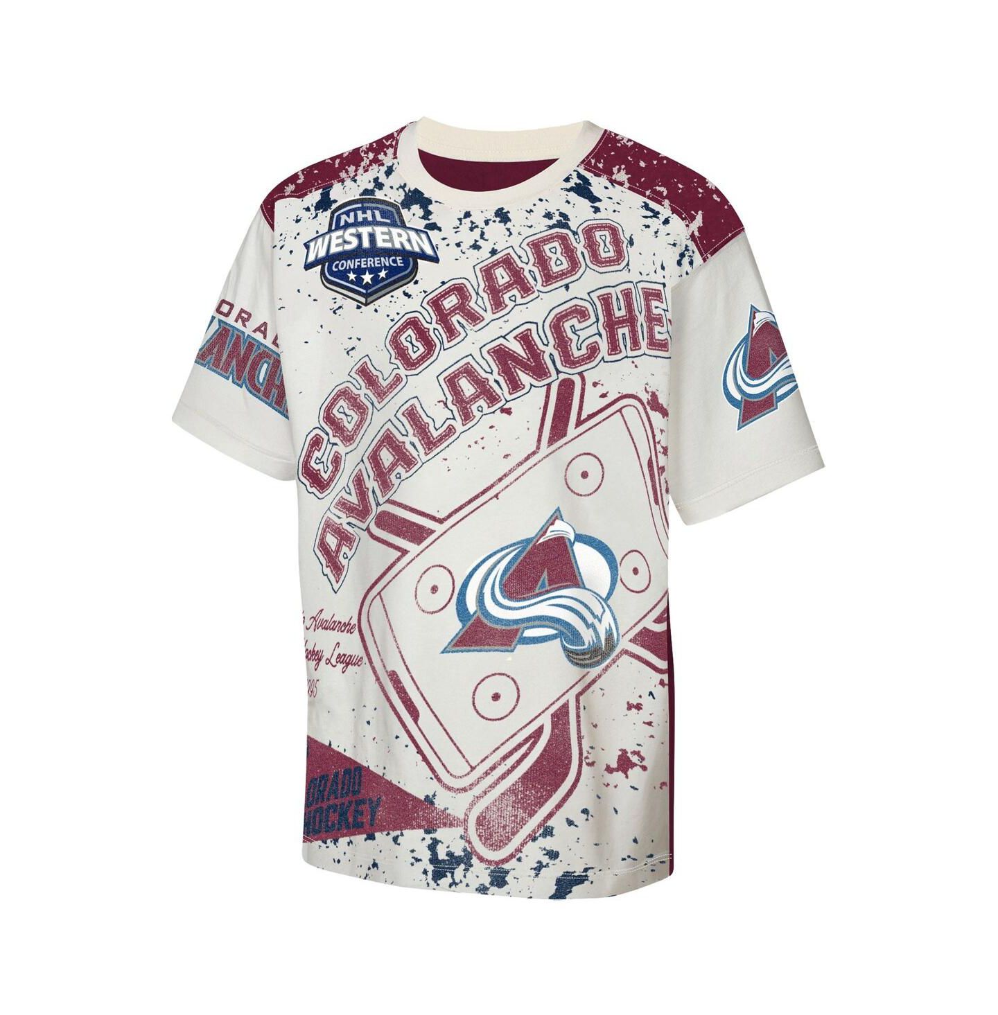 Детская футболка Outerstuff Cream Colorado Avalanche Top Player — фото 2