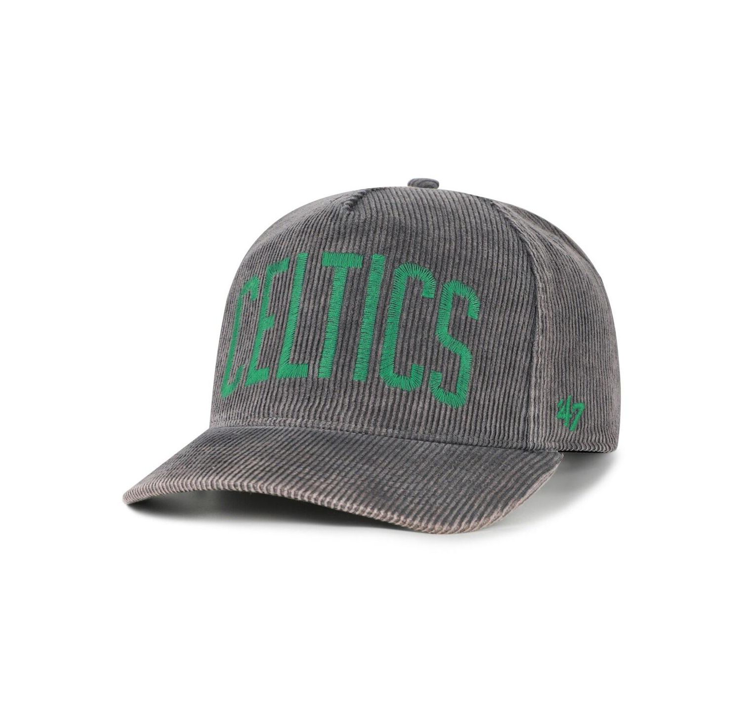 Men's Charcoal Boston Celtics Reclaim Snow Wash Corduroy Adjustable Hitch Hat