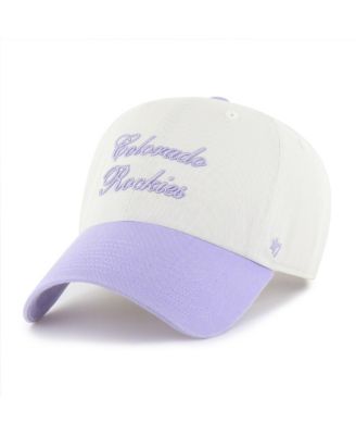 Women's White/Purple Colorado Rockies Gelato Two-Tone Clean Up Adjustable Hat
