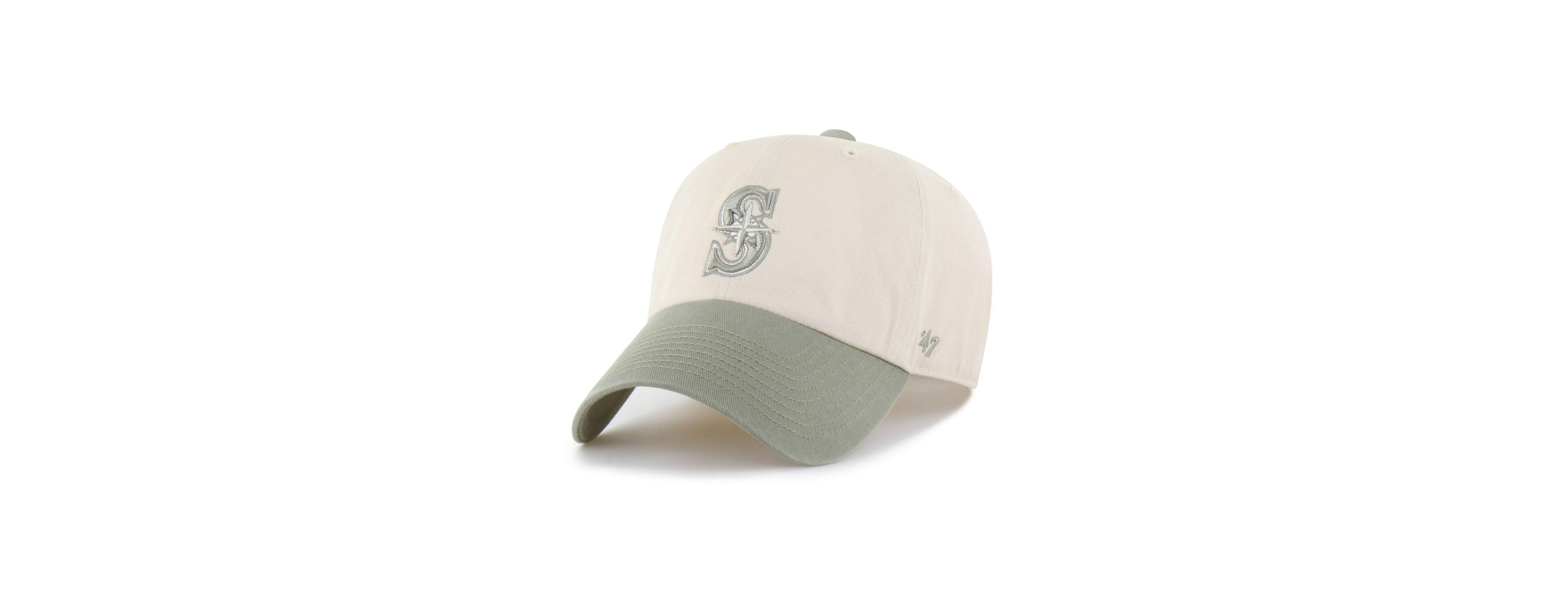 '47 Brand Men's Natural/Olive Seattle Mariners Two-Tone Fashion Clean Up Adjustable Hat