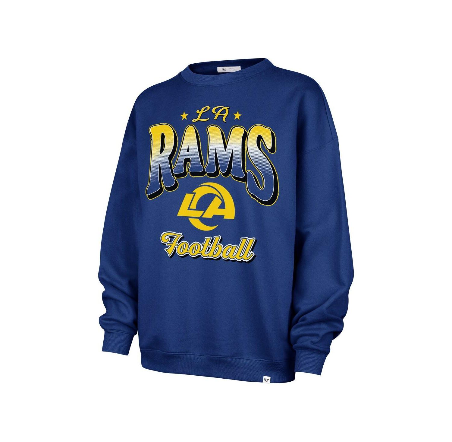 Women's Royal Los Angeles Rams Vibe Check Oversized Sweatshirt