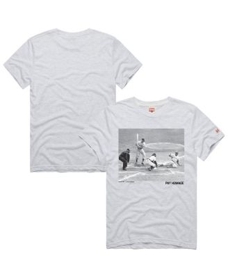 Men's Jackie Robinson Ash Brooklyn Dodgers Cooperstown Collection Pay Homage Player Graphic Tri-Blend T-Shirt