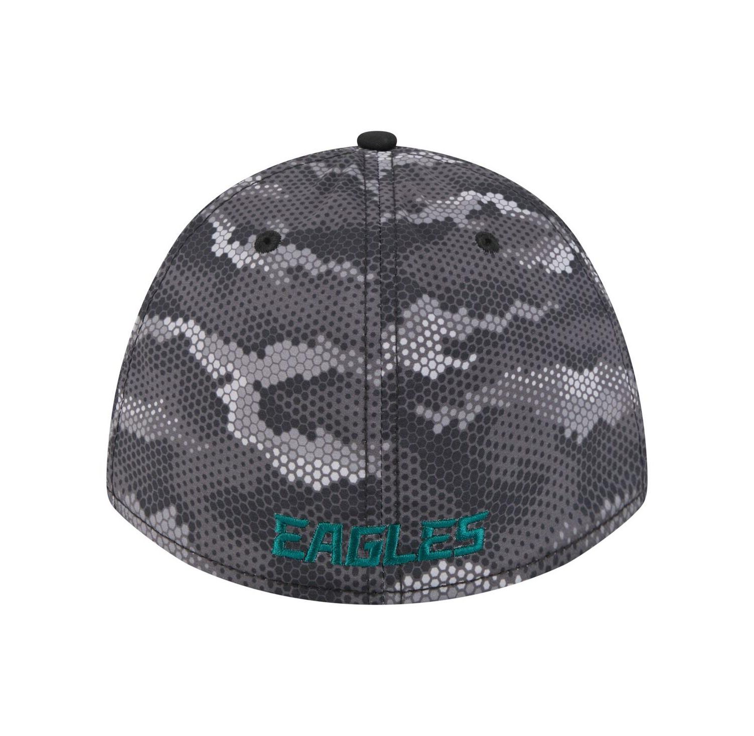 Men's Black Philadelphia Eagles Camo A-Frame 39THIRTY Flex Hat