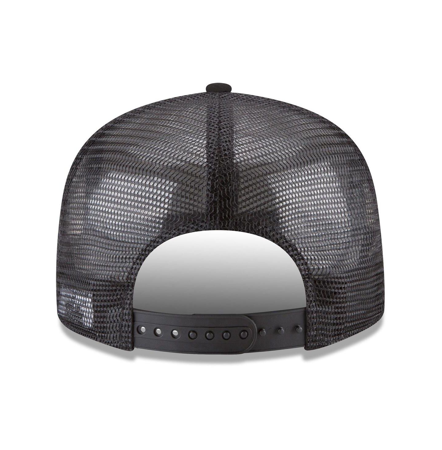 Мужская кепка New Era Black Golden State Warriors Core Logo Meshback 9FIFTY Snapback Hat — фото 4