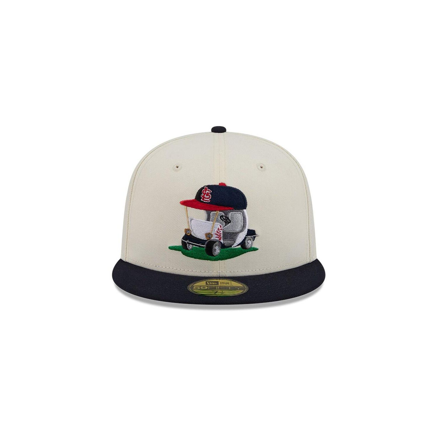Men's Cream/Navy St. Louis Cardinals Bullpen Cart 59FIFTY Fitted Hat