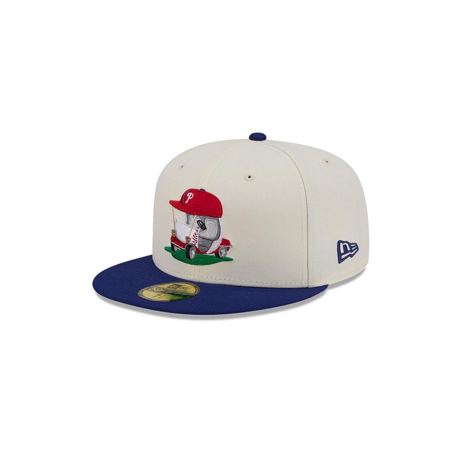 Men's Cream/Royal Philadelphia Phillies Bullpen Cart 59FIFTY Fitted Hat