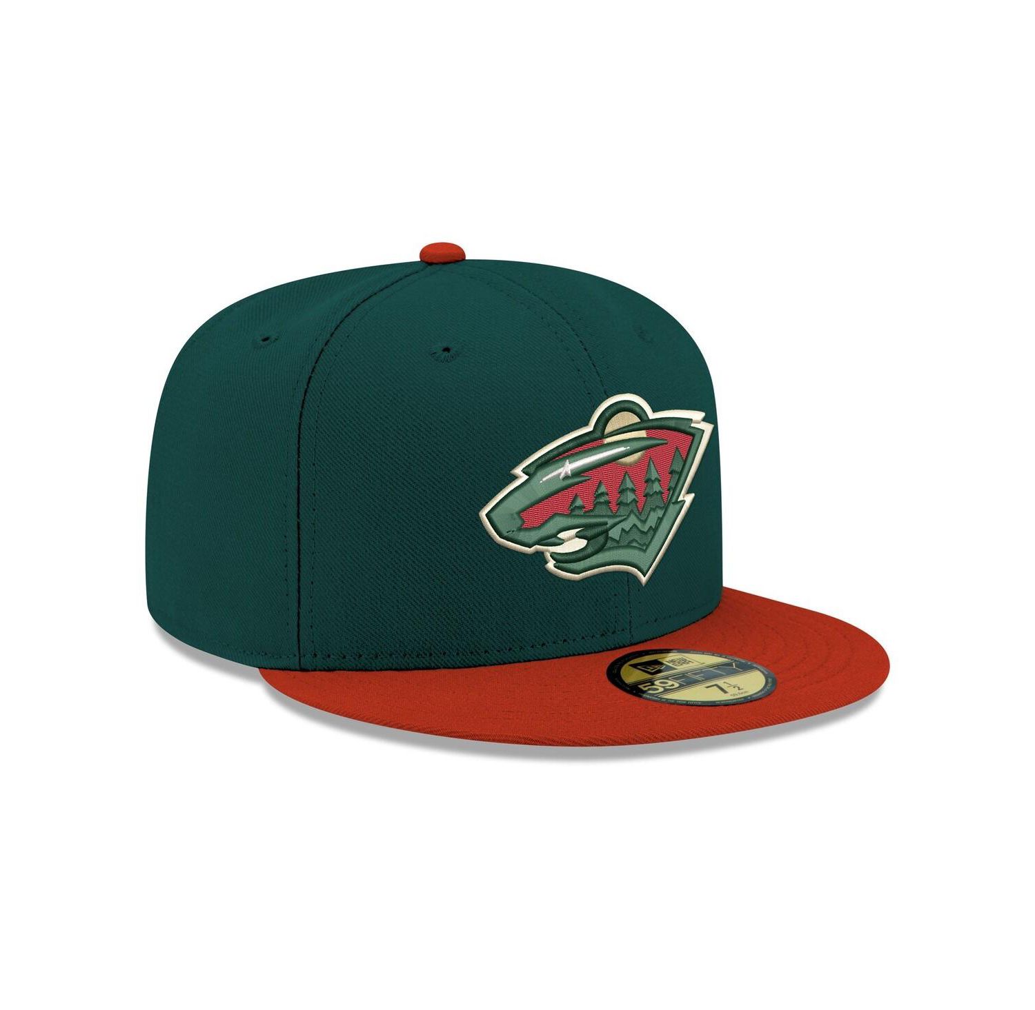 Men's Green Minnesota Wild Core Logo Two-Tone 59FIFTY Fitted Hat