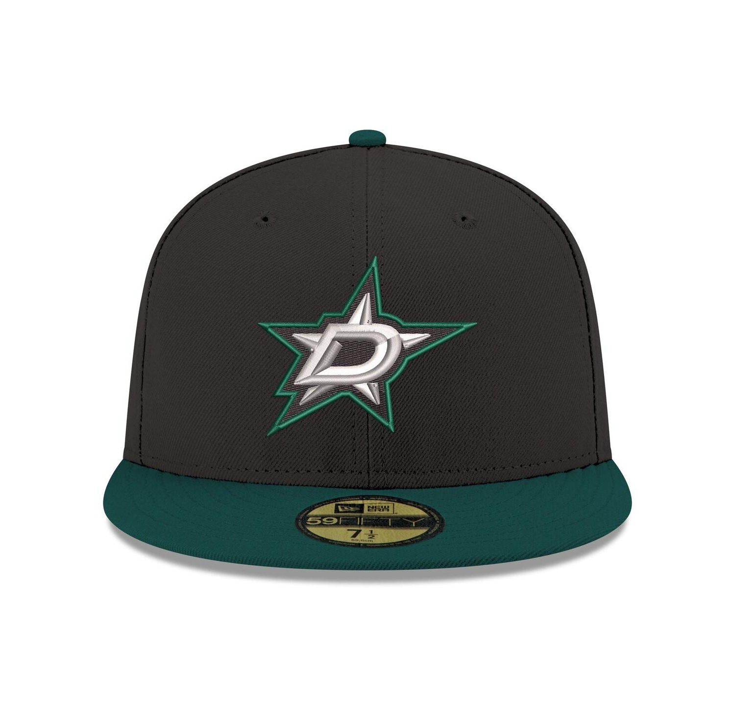 Men's Black Dallas Stars Core Logo Two-Tone 59FIFTY Fitted Hat