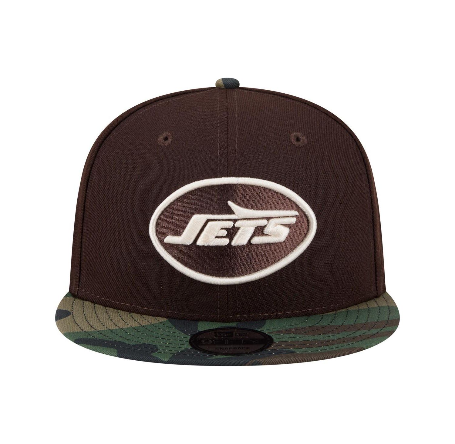 Men's Dark Brown New York Jets Burnt Wood Camo 9FIFTY Snapback Hat