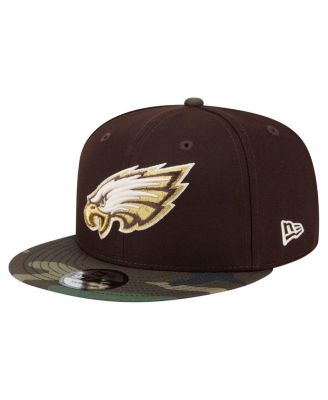 Men's Dark Brown Philadelphia Eagles Burnt Wood Camo 9FIFTY Snapback Hat