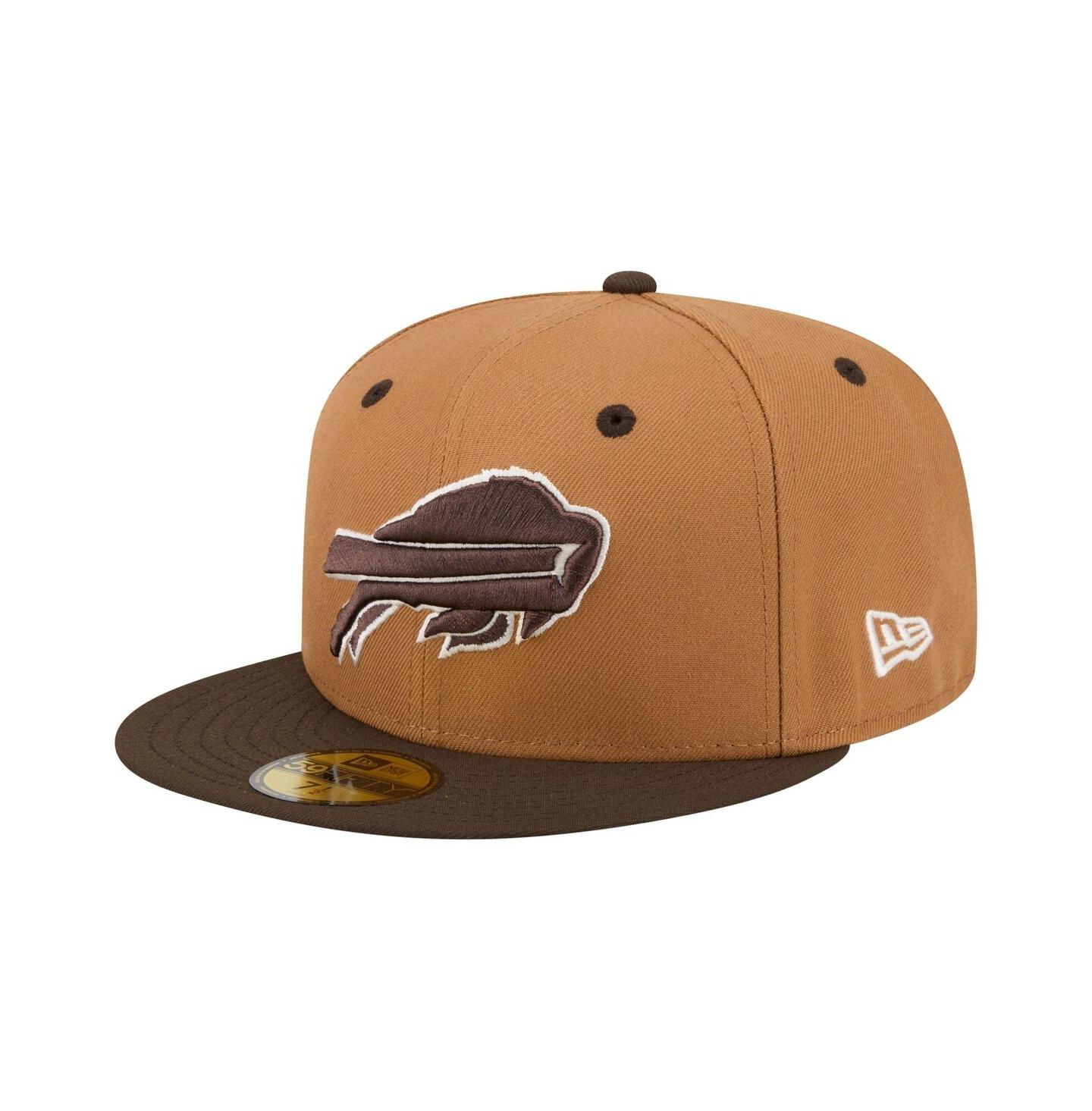 Мужская кепка New Era Light Brown/Dark Brown Buffalo Bills Two-Tone Walnut 59FIFTY Fitted Hat — фото 1