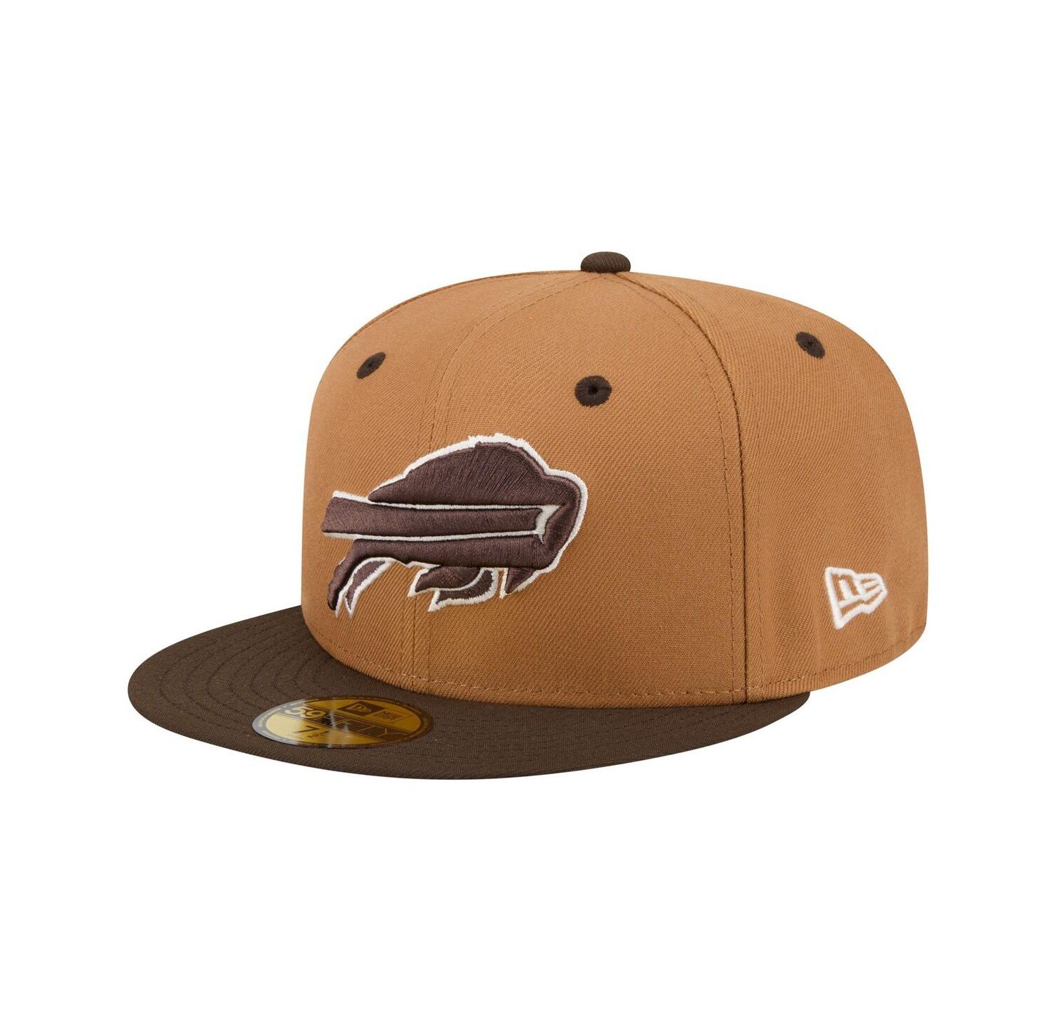 Men's Light Brown/Dark Brown Buffalo Bills Two-Tone Walnut 59FIFTY Fitted Hat