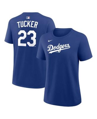 Women's Kyle Tucker&nbsp;Royal Los Angeles Dodgers Name & Number T-Shirt
