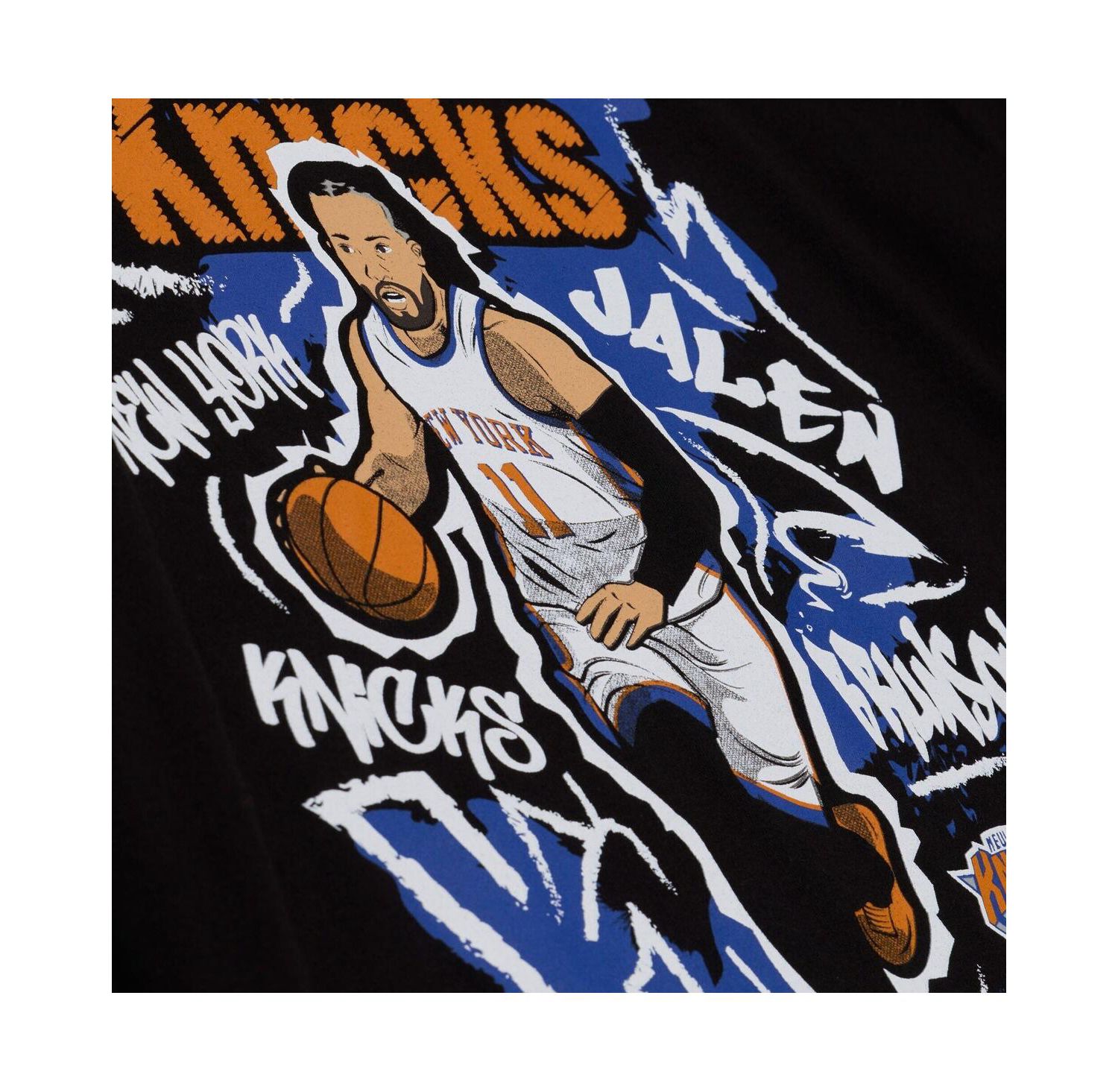 Men's Jalen Brunson Black New York Knicks Chalked Up T-Shirt
