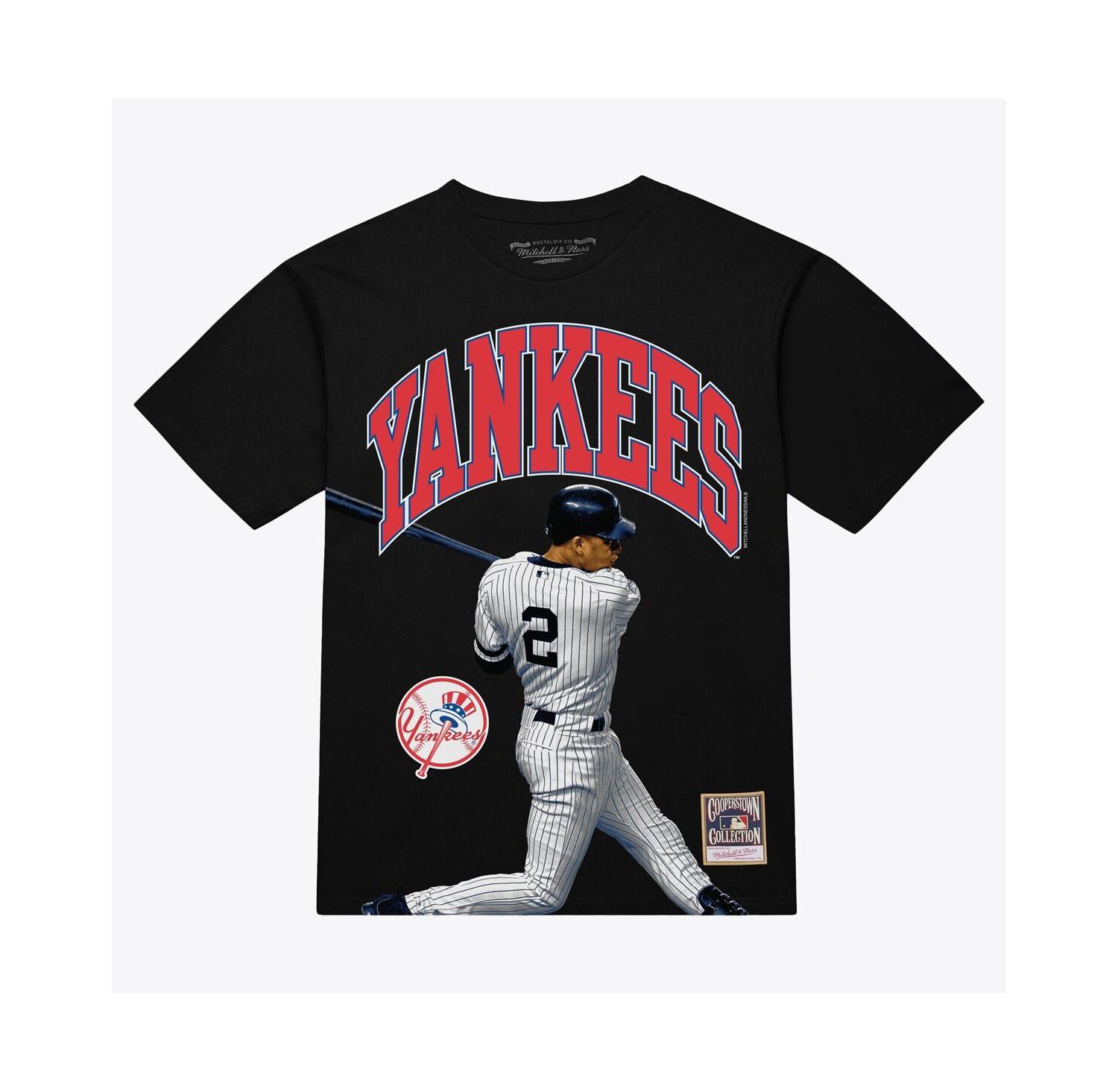 Men's Derek Jeter Black New York Yankees Photo Arch Player Graphic T-Shirt