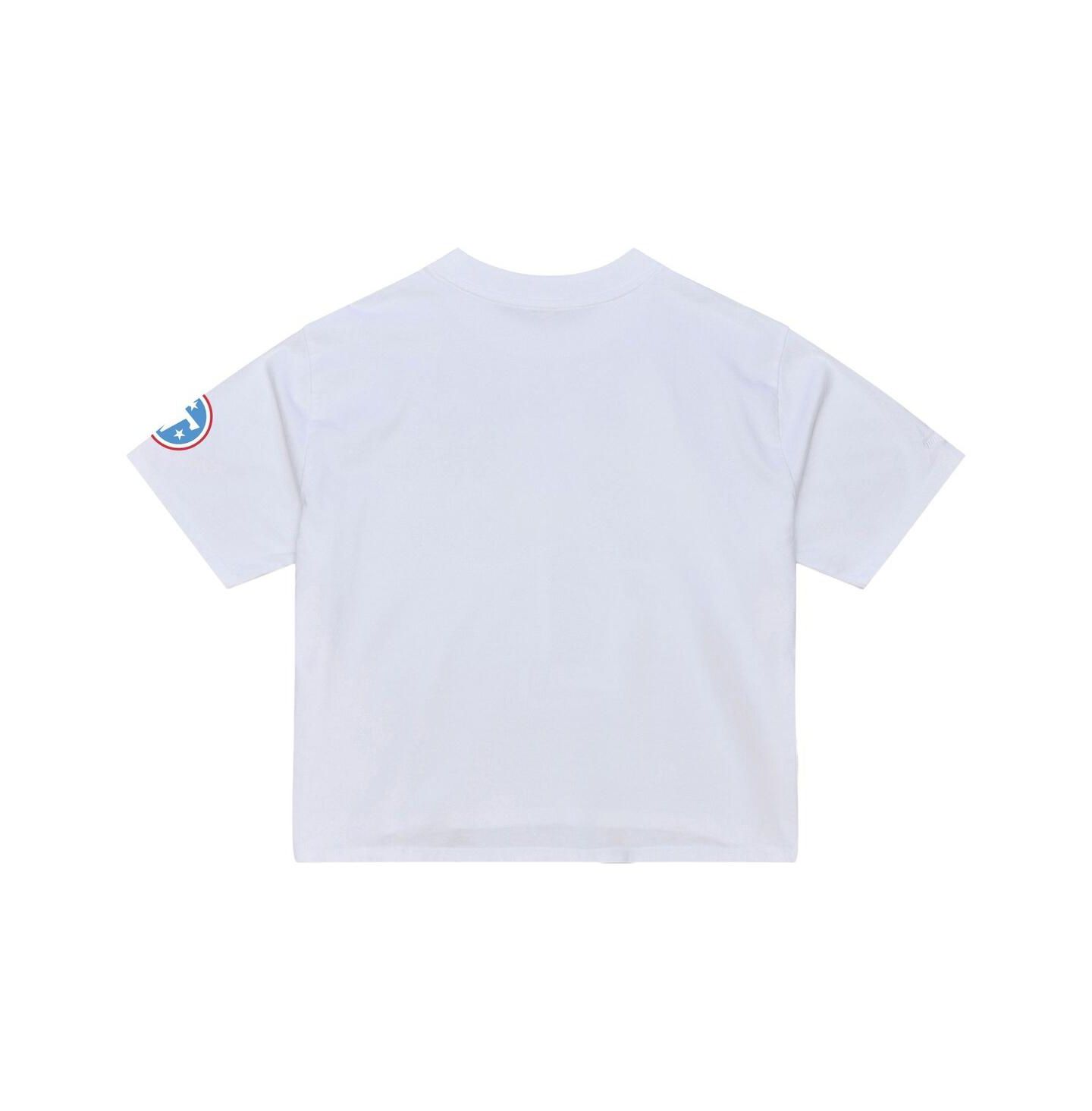 Женская футболка Mitchell & Ness White Tennessee Titans Head Coach Cropped — фото 3